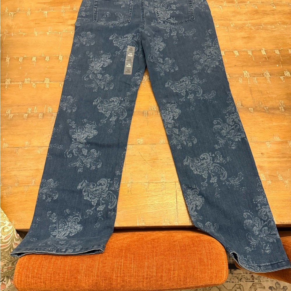 Style & Co. Women's Floral Denim Straight Leg Jeans - Picture 6 of 10